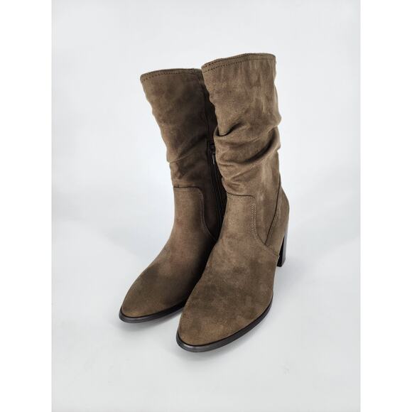 Market & Spruce Green Slouchy Heeled Boots Women's Size 8 - Picture 6 of 9